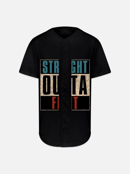 Straight Outta Flint Michigan MI - Full Button Jersey - black
