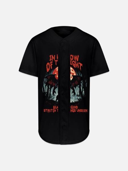 Jersey Devil Creature Mythological Creatures - Full Button Jersey - black