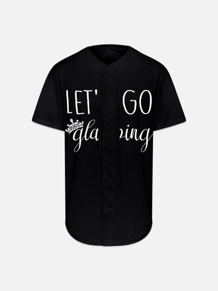 Let's Go Glamping - Full Button Jersey - black