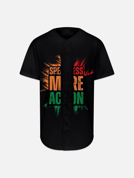 Speak Less Do More - Full Button Jersey - black