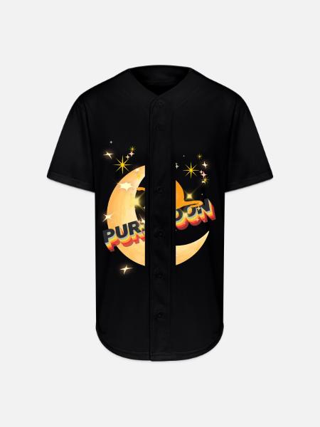 PURRMOON - Full Button Jersey - black