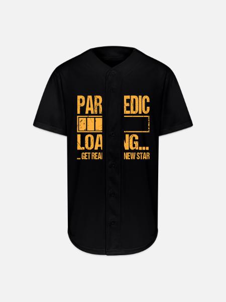 Paramedic Loading Paramedic Gift - Full Button Jersey - black