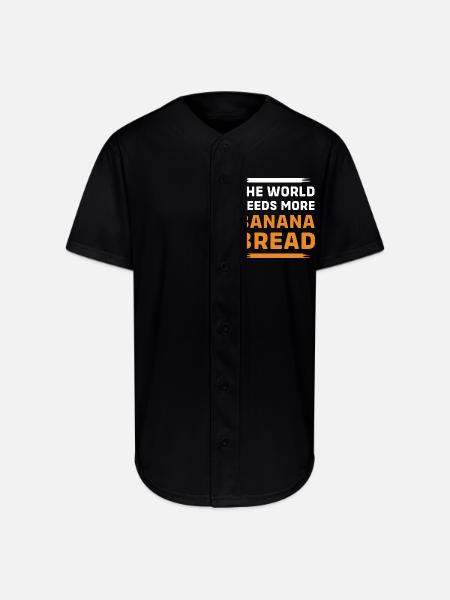 Bread Baker Banana Bread - Full Button Jersey - black
