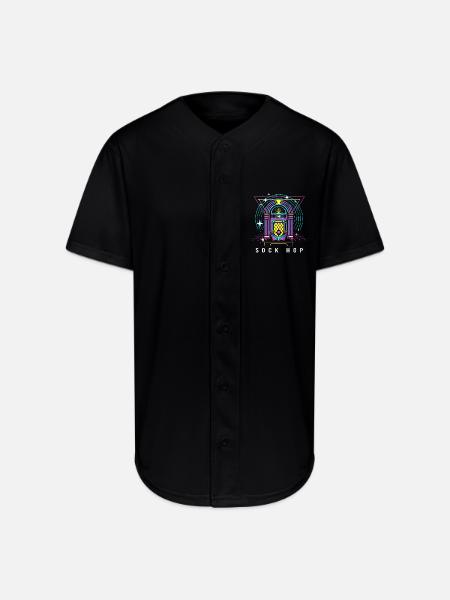 Dance Party Sock Hop - Full Button Jersey - black