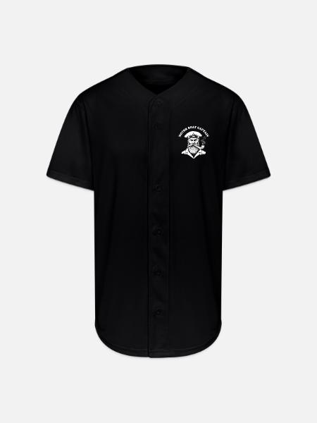Motor Boat Captain - Full Button Jersey - black