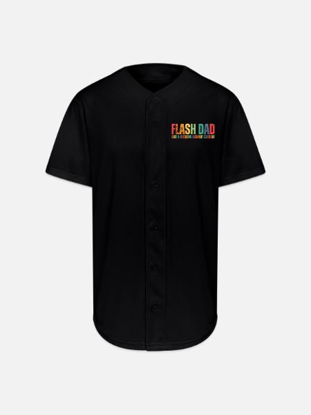 Bouldering Flash Dad Boulderer - Full Button Jersey - black