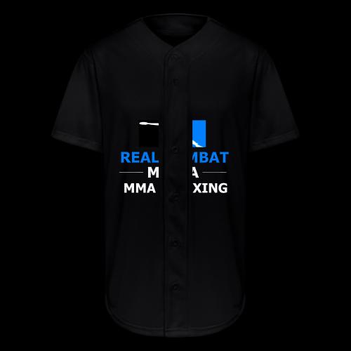 RCM MMA & BOXING Light Blue White Text - Full Button Jersey
