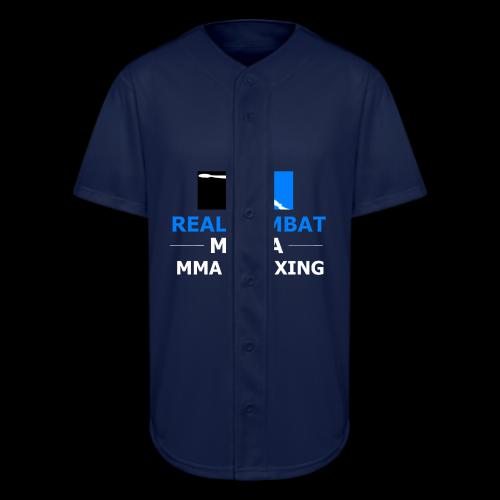 RCM MMA & BOXING Light Blue White Text - Full Button Jersey