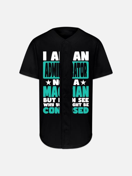 Administrator - Full Button Jersey - black