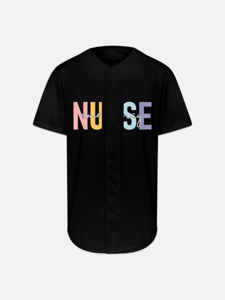Nurse Emergency - Full Button Jersey - black