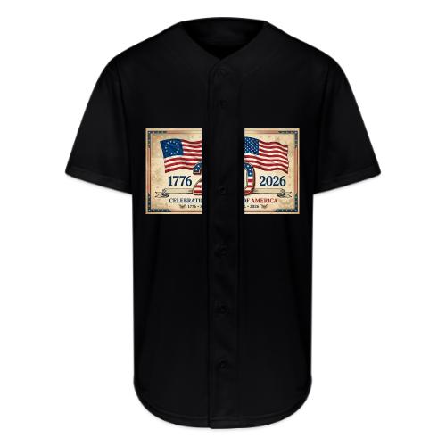 USA 250th Anniversary Flags Emblem - Full Button Jersey