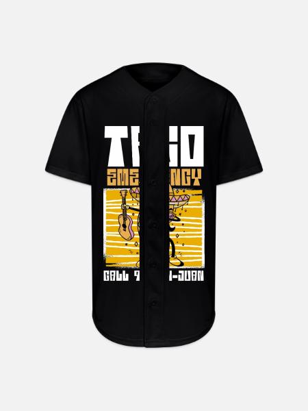 Taco Emergency Hero - Full Button Jersey - black