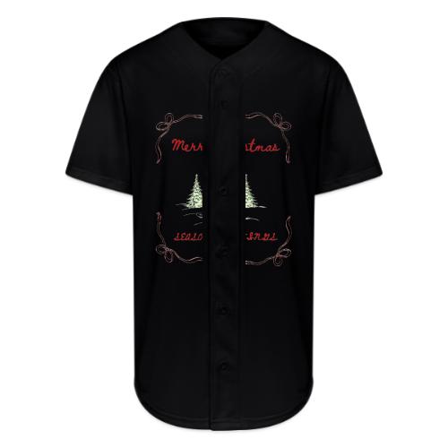 Beautiful Green Christmas Tree Graphic - Full Button Jersey