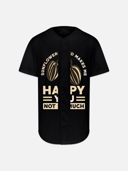 Sunflower Seeds - Full Button Jersey - black