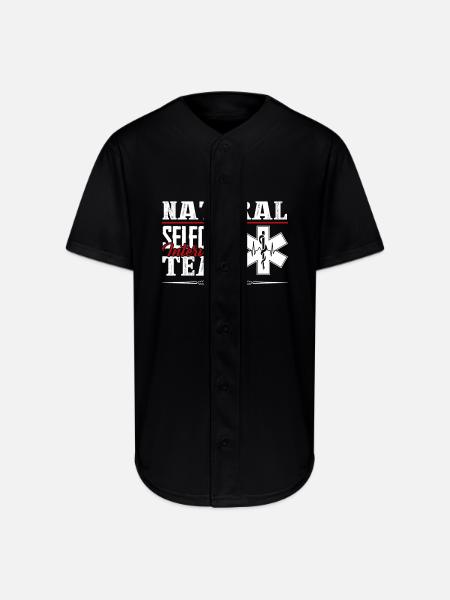 Paramedic Tshirt - Full Button Jersey - black