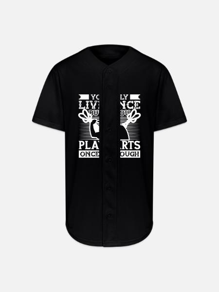 Darts Dart Player - Full Button Jersey - black
