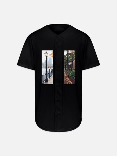 Boston, Massachusetts - Full Button Jersey - black