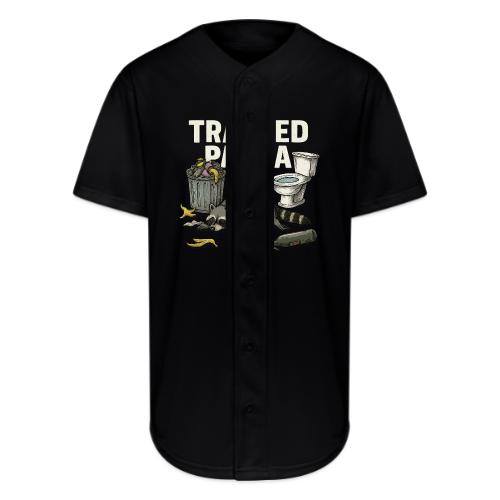 Trashed Panda – Funny Drunk Raccoon Cartoon - Full Button Jersey