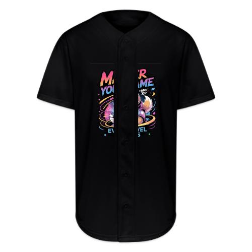 Cute Gamer Shiba Inu Level Up - Full Button Jersey