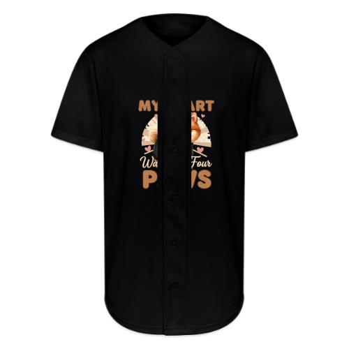 My Heart Walks on Four Paws – Pomeranian tee - Full Button Jersey