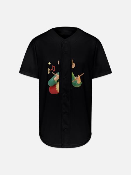 Characters - Full Button Jersey - black