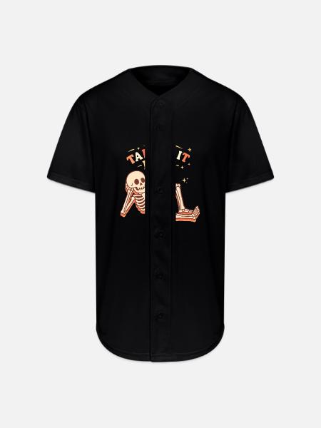 Taking it easy - Full Button Jersey - black