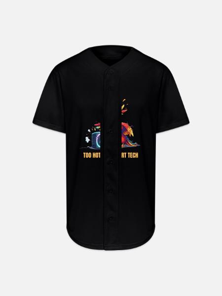 Burnt Out Commands - Full Button Jersey - black