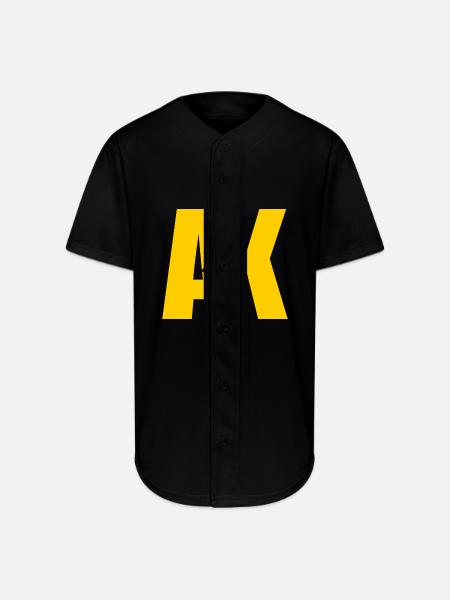 AK47 YELLOW - Full Button Jersey - black