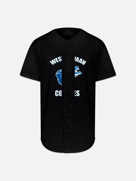 West Canaan Coyotes - Full Button Jersey - black