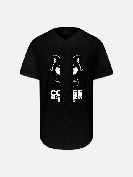 Murder is wrong (dark) - Full Button Jersey - black