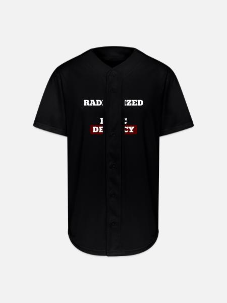 Radicalized by basic decency - Full Button Jersey - black