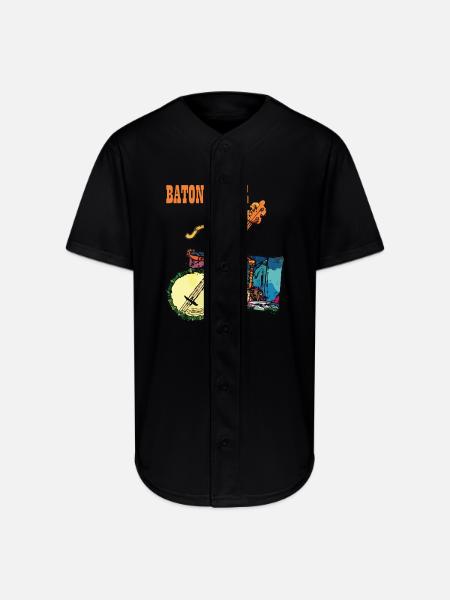 Baton Rouge - Full Button Jersey - black