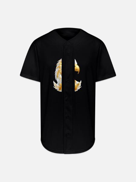 Golden Eagle Streamer Tyky - Full Button Jersey - black
