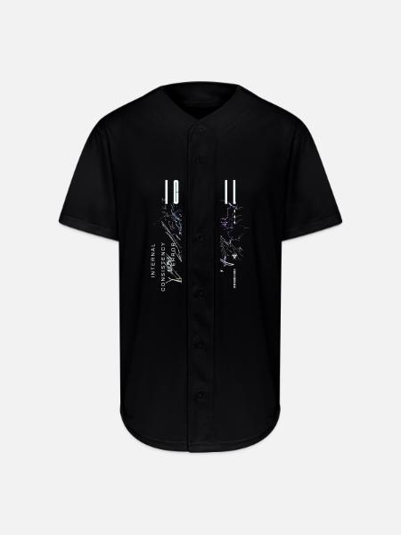 Neon Lightning Skeleton Circuit - Full Button Jersey - black