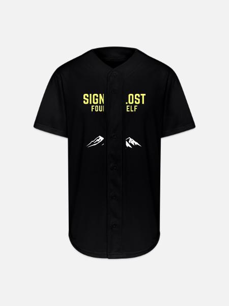 Signal Lost Found Myself - Full Button Jersey - black