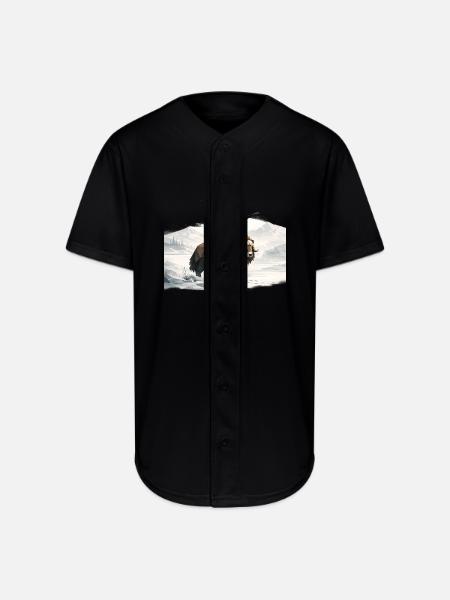 Silent Musk Ox - Full Button Jersey - black