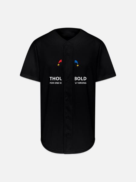 Thou Art Bold - Full Button Jersey - black