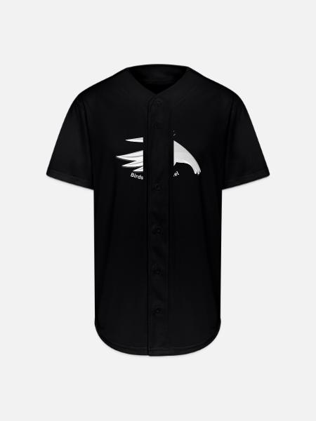 Birds_Are_My_Model - Full Button Jersey - black