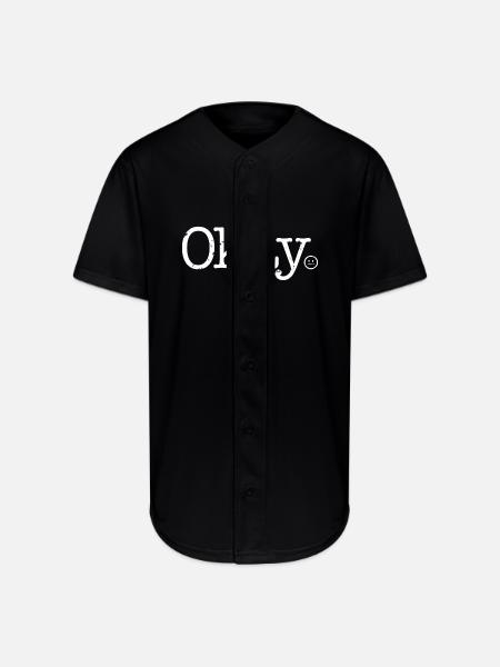 Just Okay - Full Button Jersey - black
