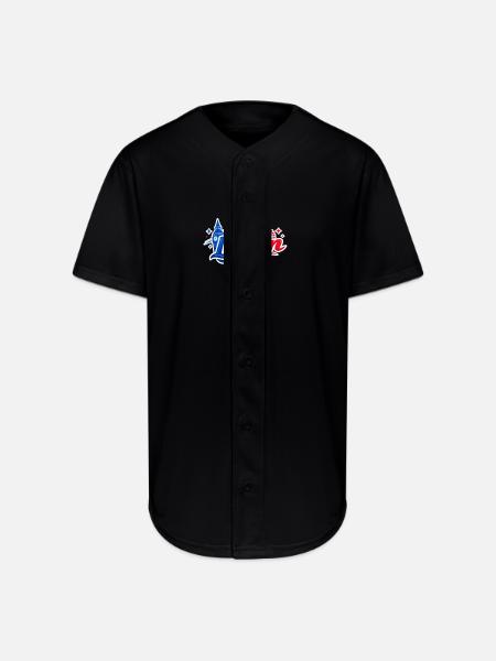 London Skyline Splash - Full Button Jersey - black