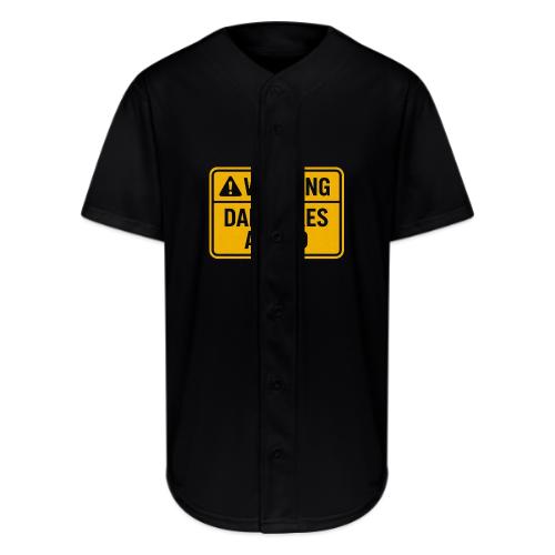 Fathers Day Gift Warning Dad Jokes Ahead T-Shirt - Full Button Jersey