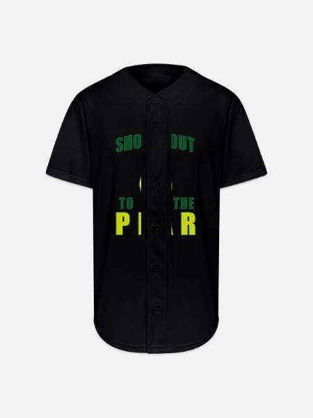 Shout Out To All The Pear - Full Button Jersey - black