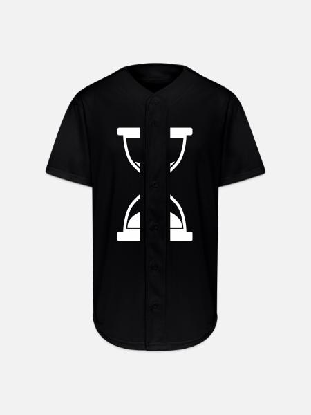 Minimal Hourglass Silhouette - Full Button Jersey - black
