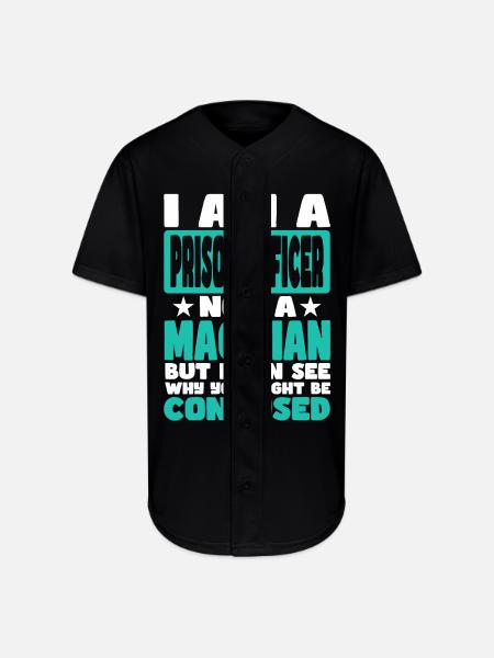Prison Officer - Full Button Jersey - black