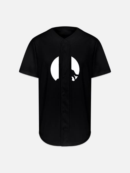 Howling Wolf - Full Button Jersey - black