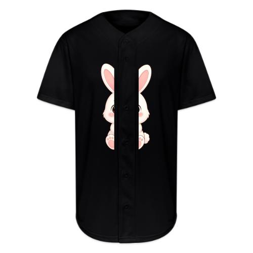 Cute Bunny Rabbit Holding Carrot – Kawaii Easter - Full Button Jersey