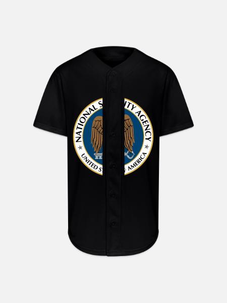 National Security Agency Logo - Full Button Jersey - black