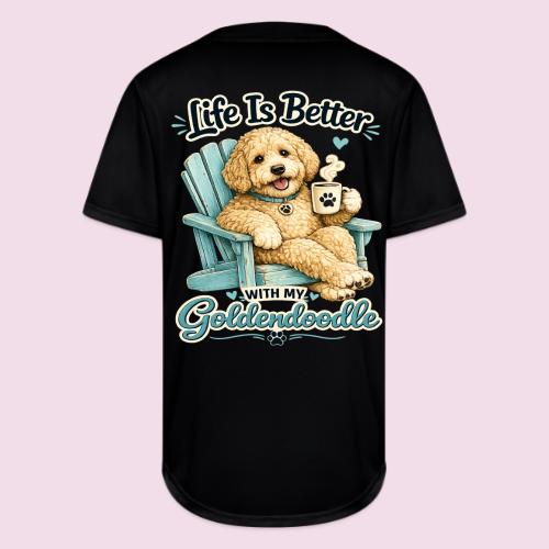 Life Is Better With My Goldendoodle - Full Button Jersey