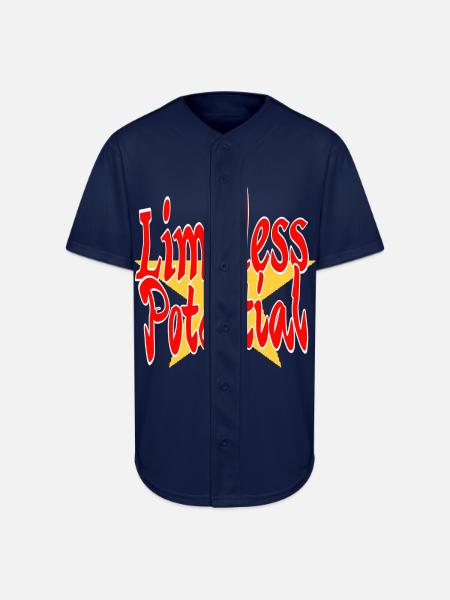 Limitless Potential - Full Button Jersey - navy
