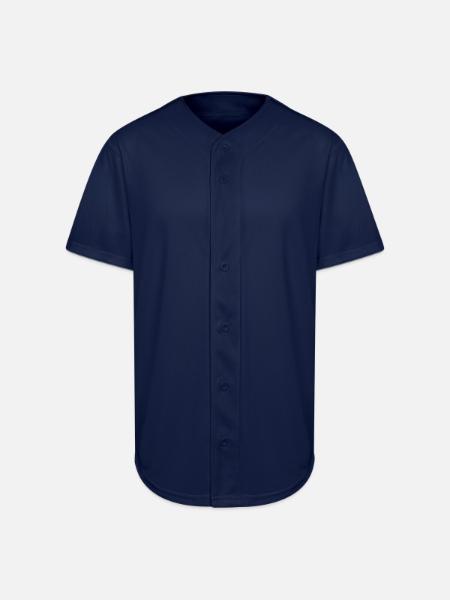 Timekeeper Tiger Split Clock - Full Button Jersey - navy
